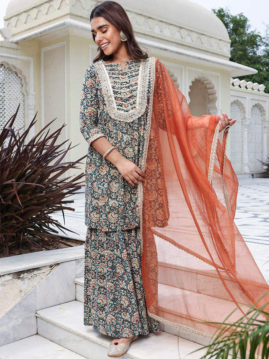 Sunshine Ethnic Kurta Palazzo Set